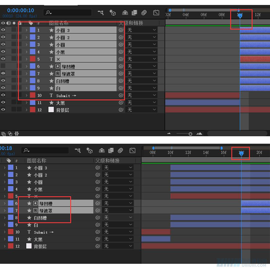 AE教程！手把手教你做UI按钮动效
